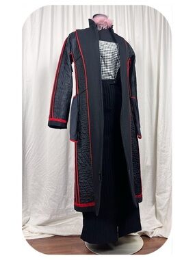 y2k Rebecca Danenberg Red Tape Quilted industrial Vampire Opium Trench Coat